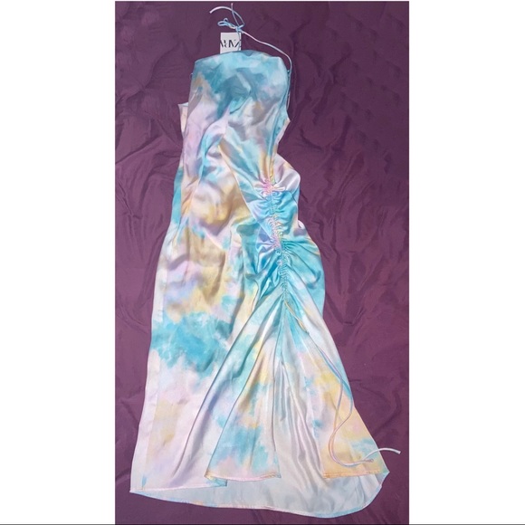 ZARA TIE DYE SATIN DRESS - Picture 2 of 4